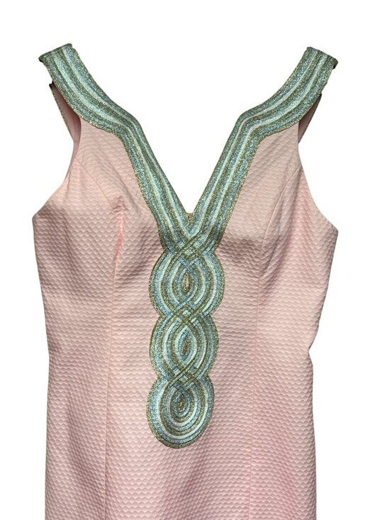 Lilly Pulitzer Valli Shift Dress Paradise Pink Size 4 Textured Sleeveless NWT - Picture 3 of 13